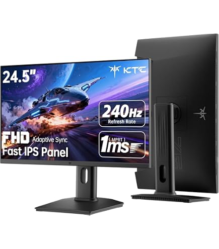 KTC 24.5 Inch 240Hz Gaming Monitor, FHD 1080p Fast IPS Computer